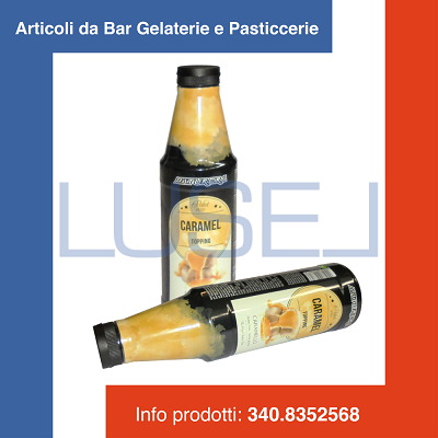 (a1)GR 1000 TOPPING AL CARAMELLO SENZA GLUTINE PER DOLCI E GELATI GUARNIZIONE GLUTEN FREE FOR ICE CREAM