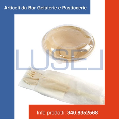 (a18) PZ 20 CIOTOLA 900 ML IN POLPA DI CELLULOSA + PZ 20 COPERCHIO + PZ 20 BIS POSATE BIO INCARTATE