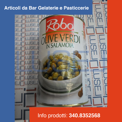 (b6) GR 4100 OLIVE VERDI IN SALAMOIA CON NOCCIOLO IN LATTA (5 barattoli + 1 omaggio)